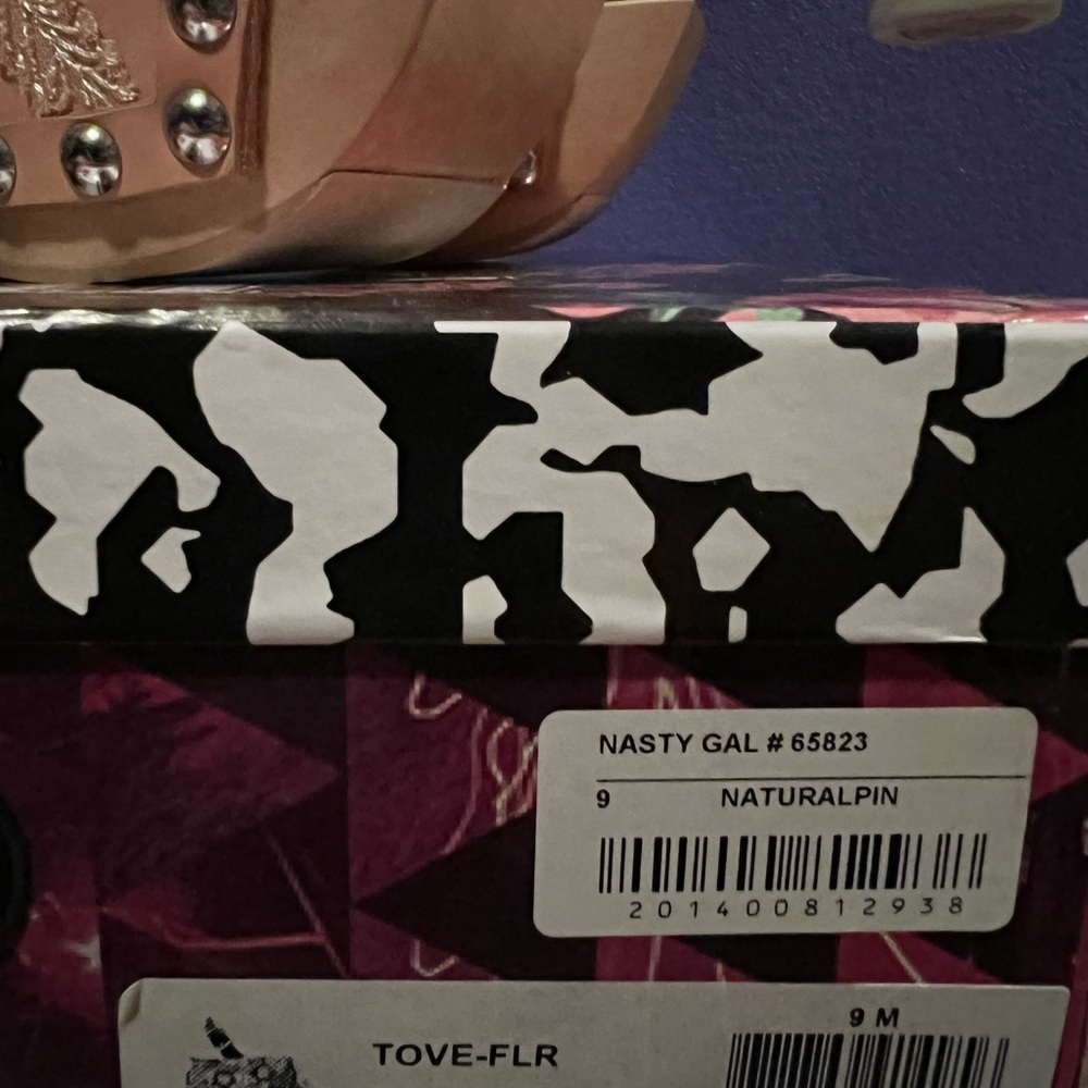 Jeffrey Campbell Tove-Flr Natural Pink /Wood Platforms size 9 - Picture 8 of 8